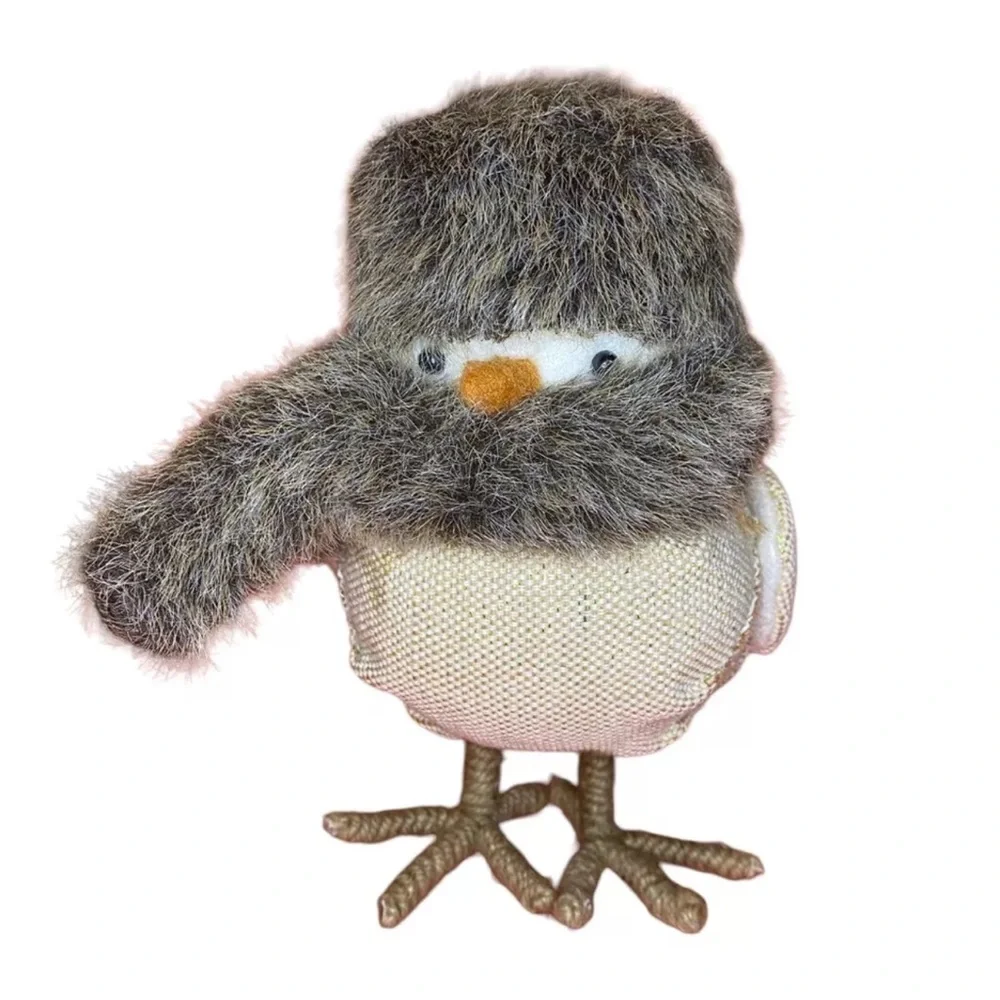 Target Spritz Blizzard bird Wonderland Christmas 2016 fur hat scarf tan cream